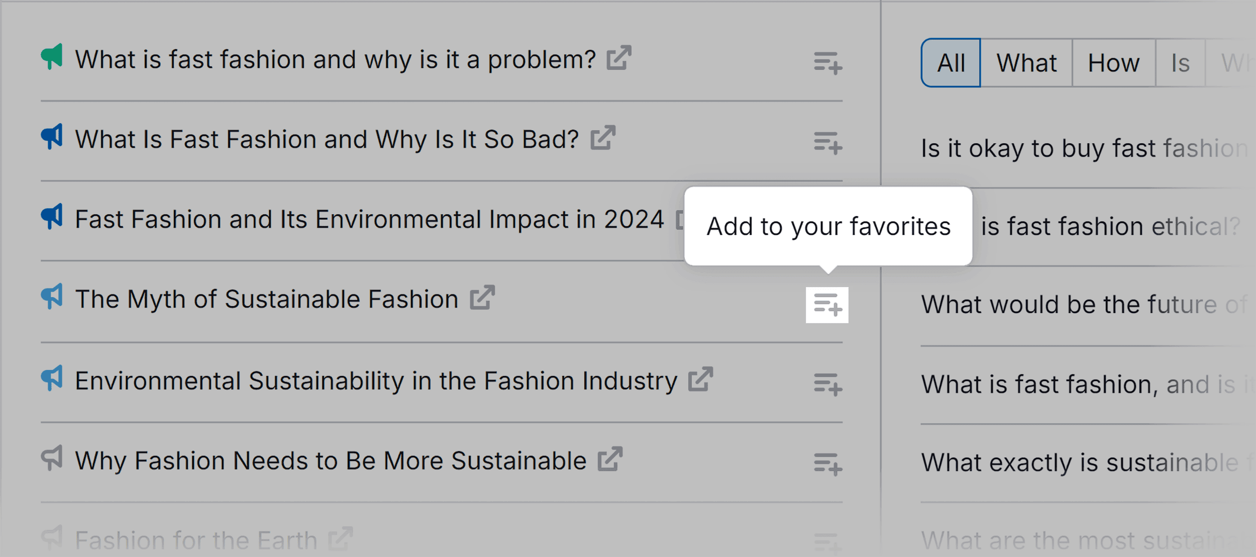 Topic Research – Headlines button
