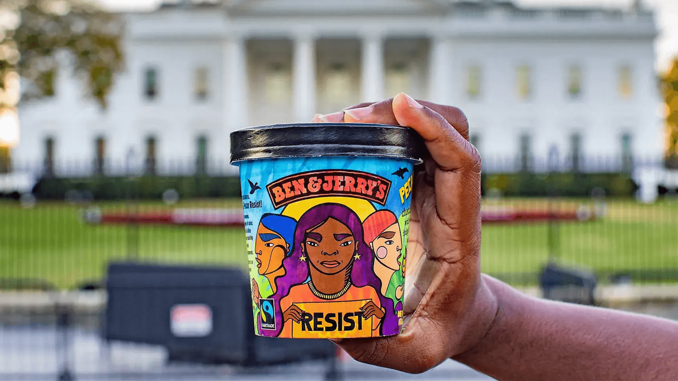 Ben and jerry bold messaging image