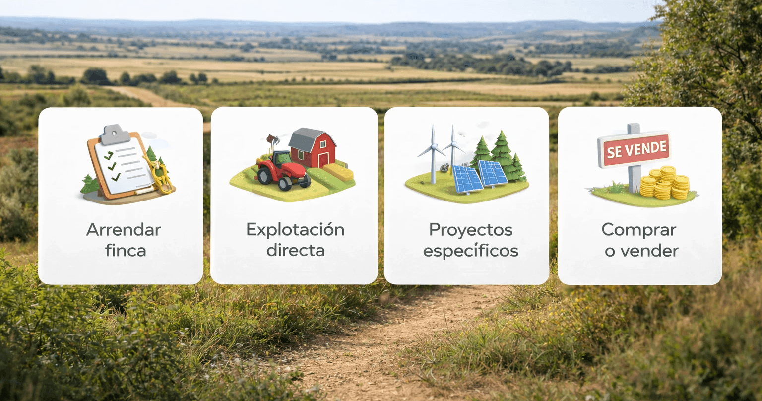 Modelos de inversión en finca rústica (elige tu estrategia)