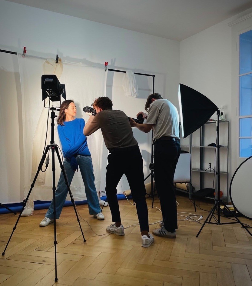 A river flows through a deep canyon at dusk