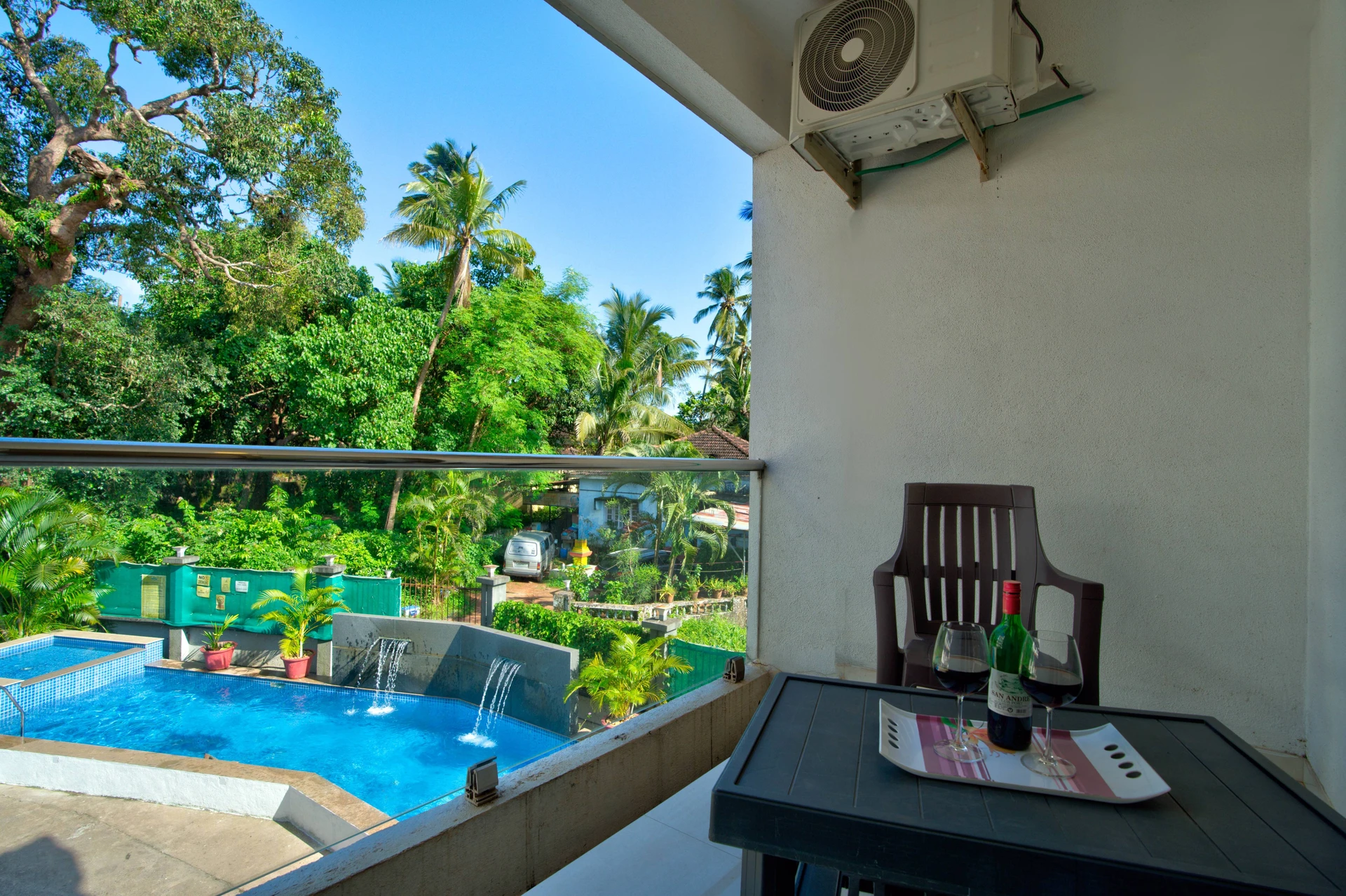 premium 2 bhk apartment with pool in goa, candolim, apartment for couple, groups of small family