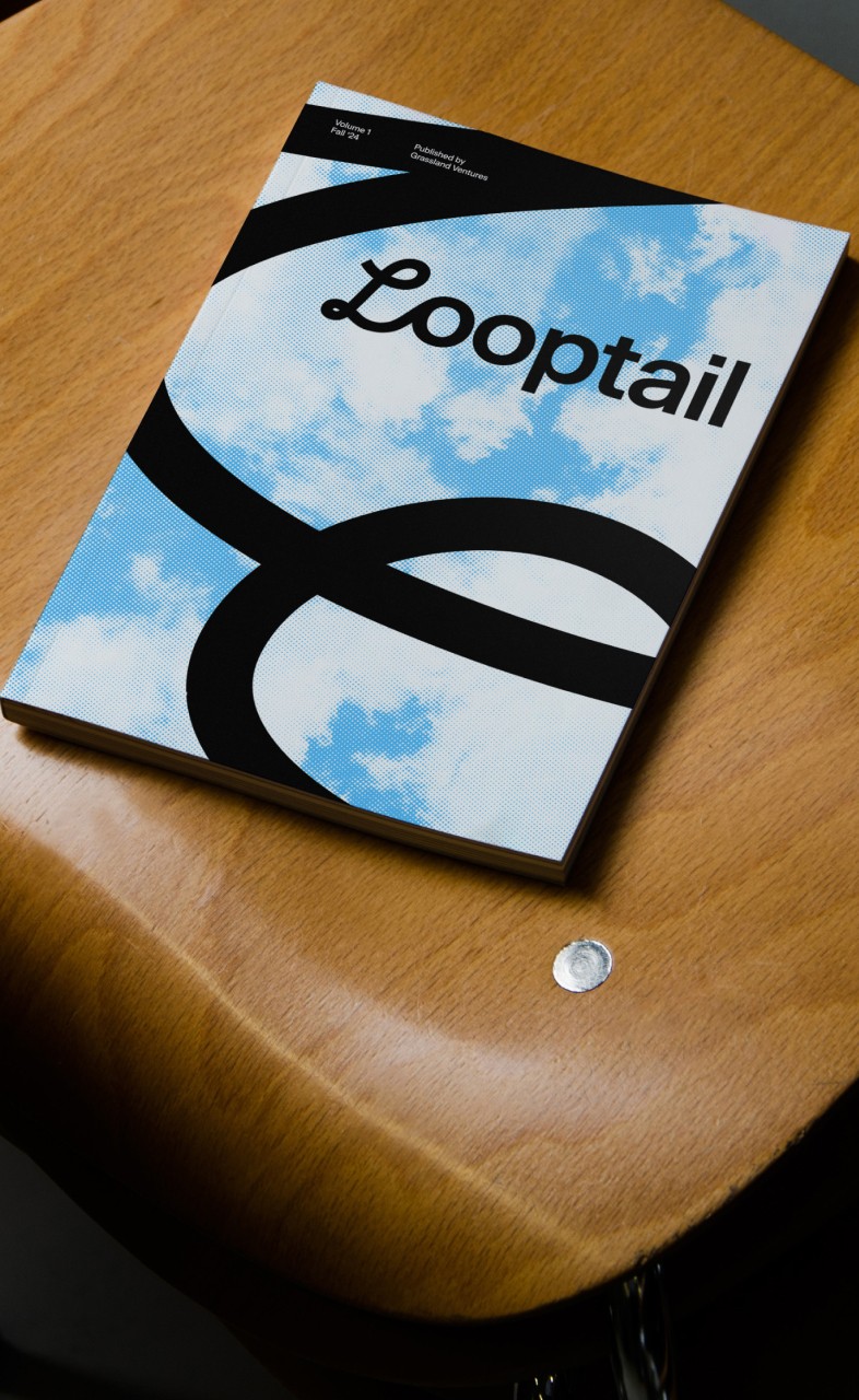 Looptail magazine placed on a chair