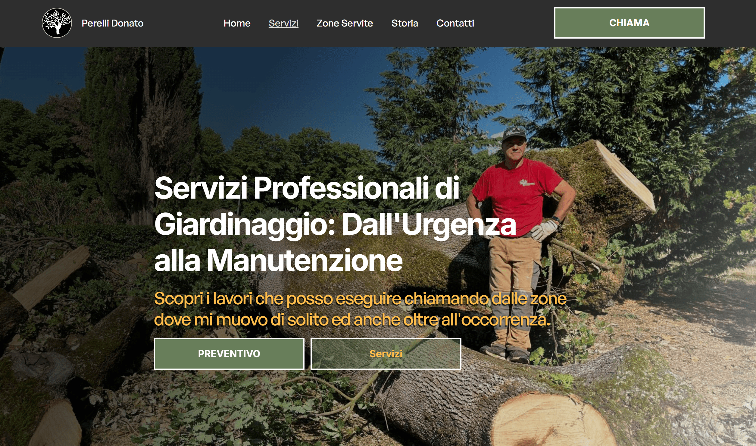 la home page di donato perelli giardiniere nella tuscia quando aveva problemi di lentezza di caricamento