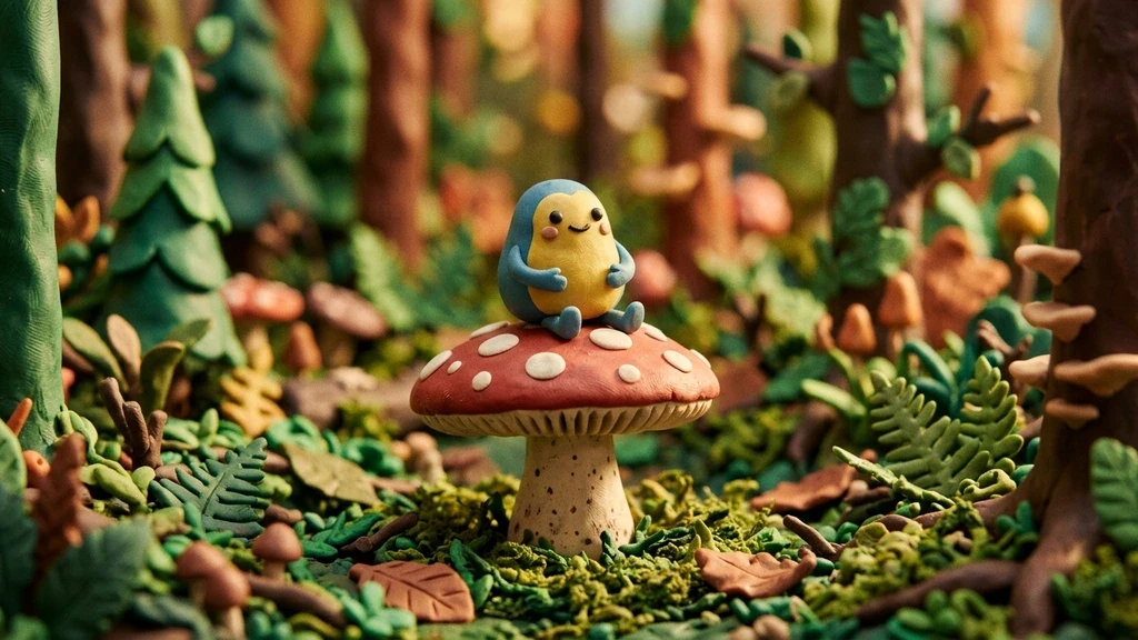 Claymation AI video style sample