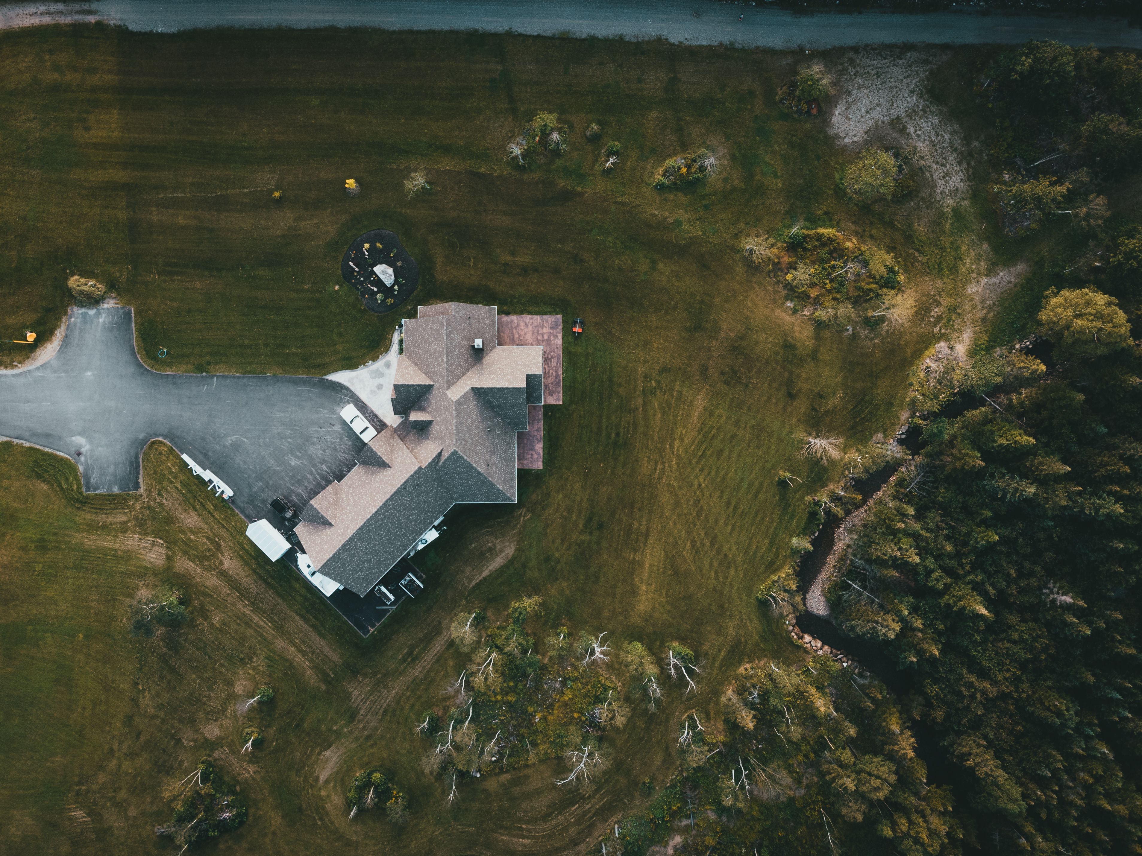 Drone flying over cemetery mapping the land
