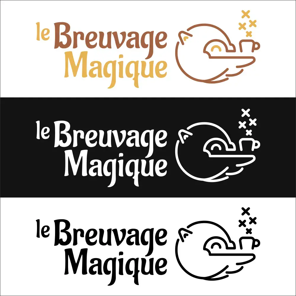 conception logo illustration le breuvage magique