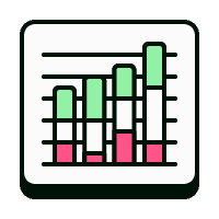 Illustration of bar chart showing rise