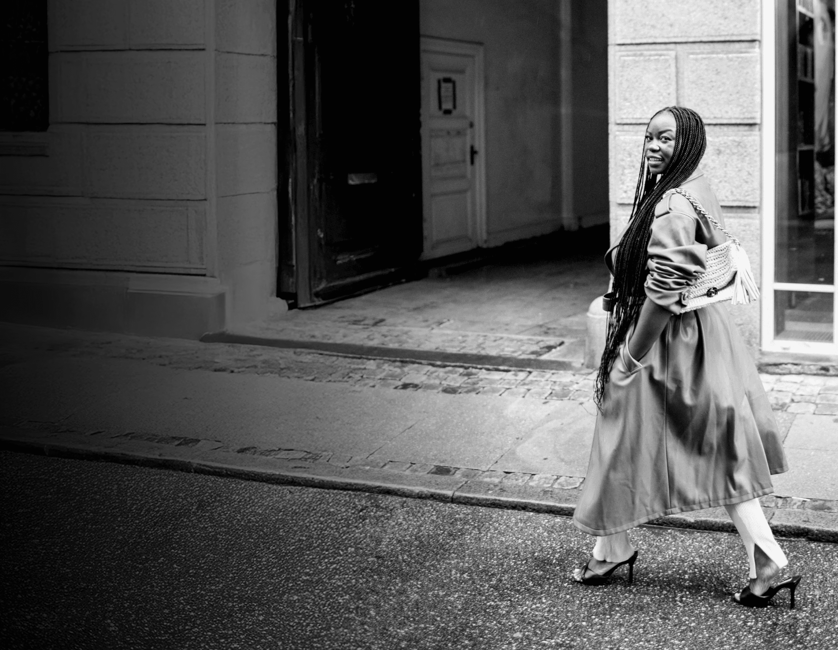 Mary Consolata Namagambe walking through Copenhagen