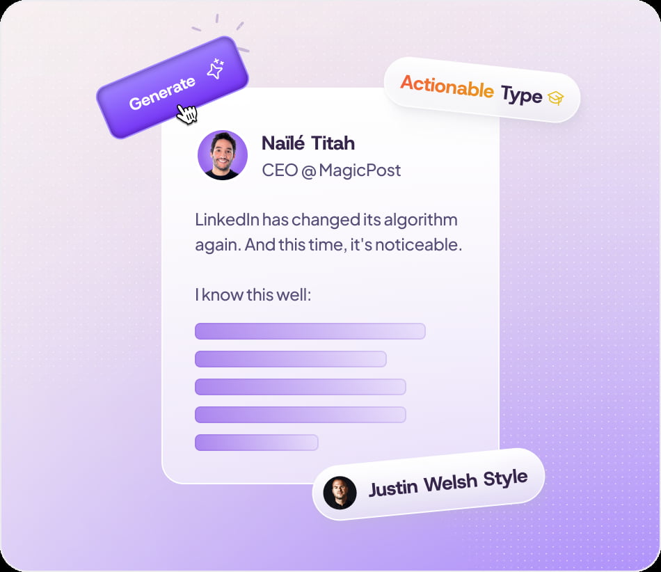 posts tailored to your style