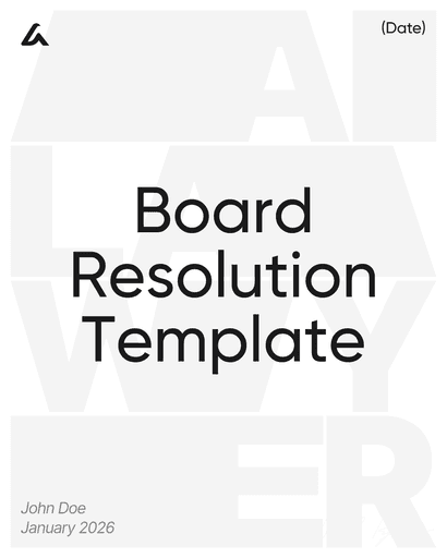 Board Resolution Template