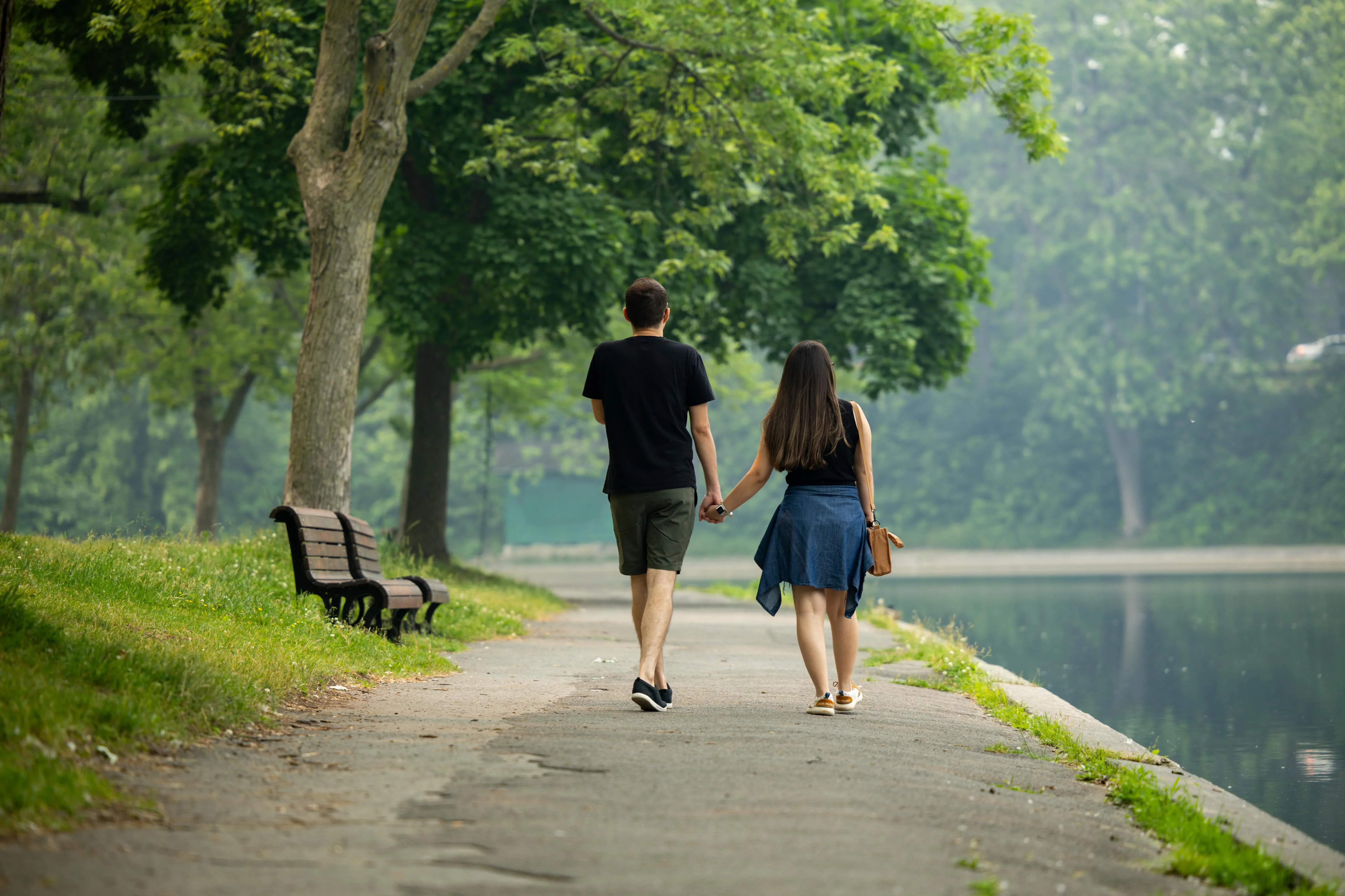 Fashion photoshoot with a woman posing in a dress