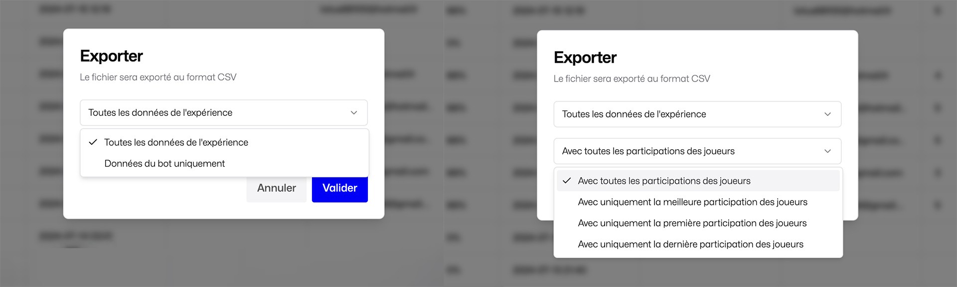 Fastory - CSV Export