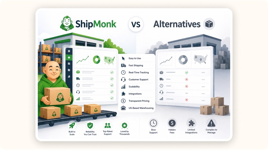 Illustration comparant solution logistique performante