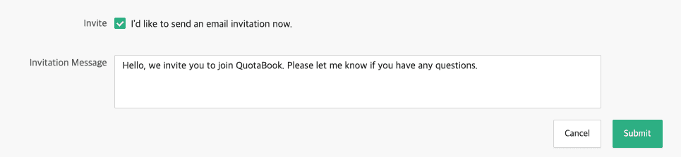 Sending Users Email Invitations