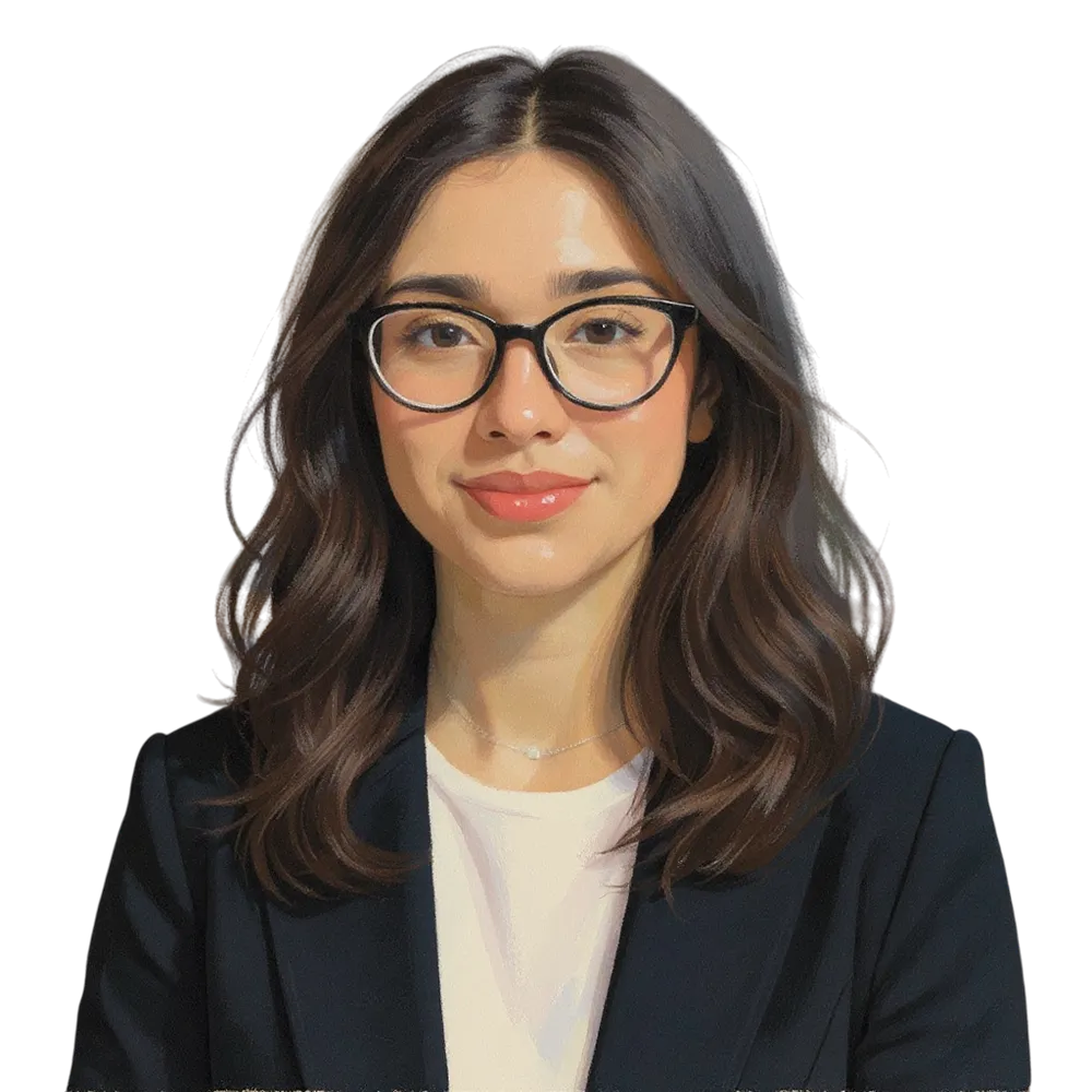 A professional illustrated headshot of Manal