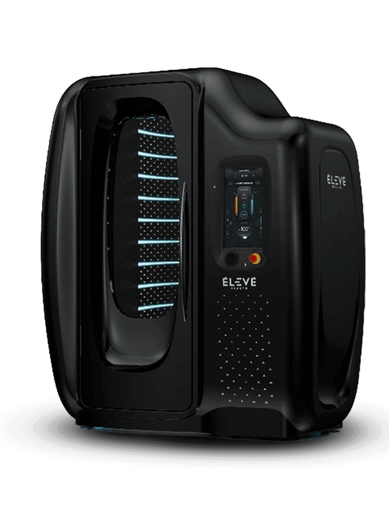 Eleve™ E-Cryo Pro — fully electric partial body cryotherapy chamber with frosted glass door, commercial control panel, and plug-and-play operation