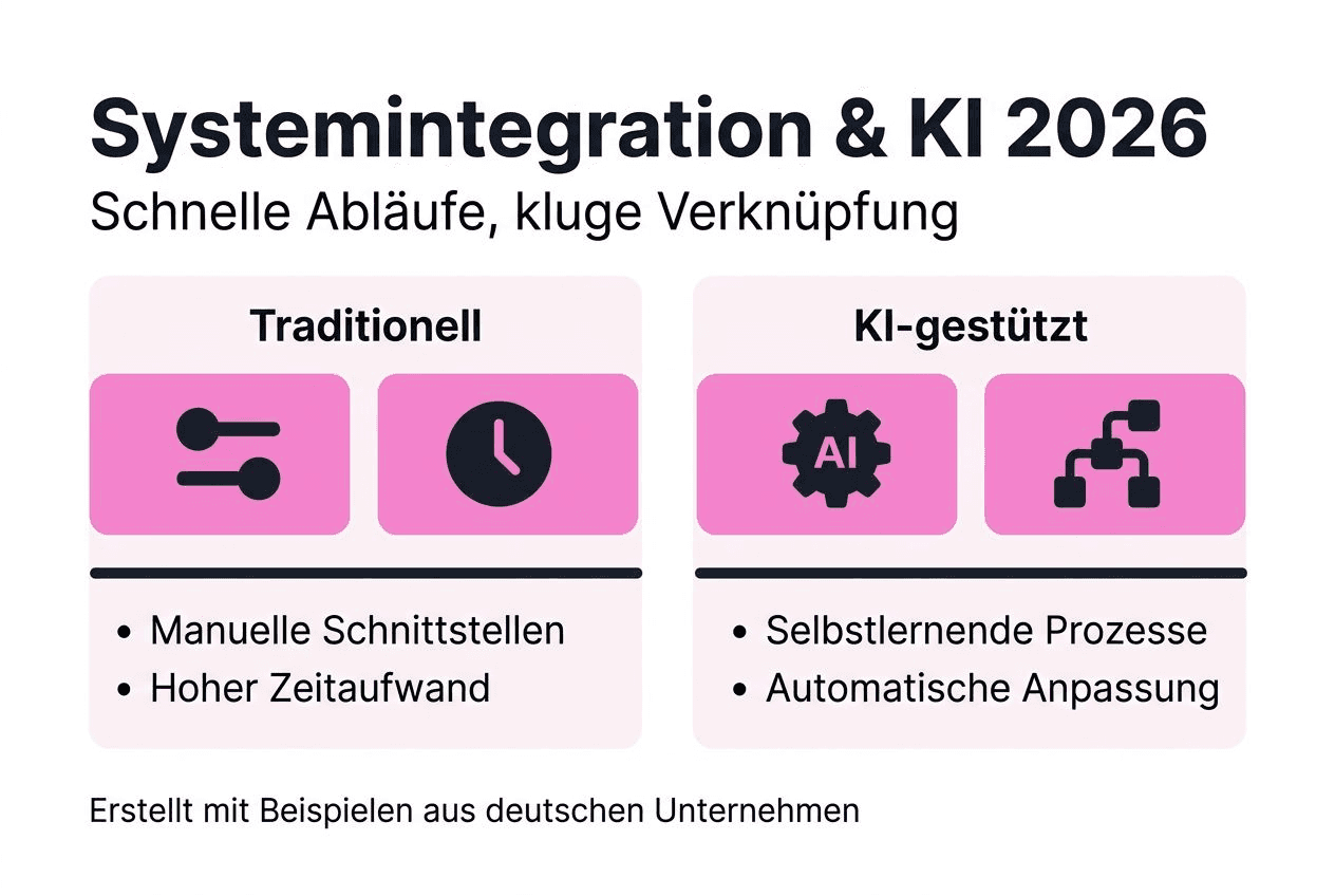 Infografik zeigt die wichtigsten Integrationstrends für 2026 im Vergleich