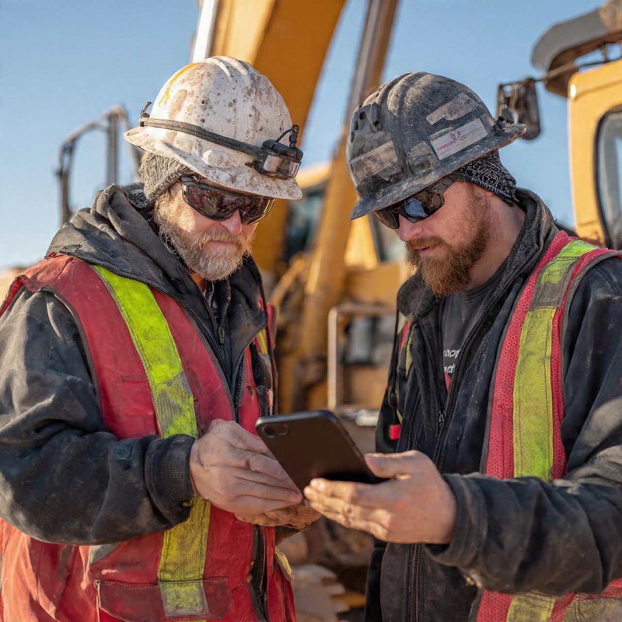 Man using Tyros® mobile app digital flow module to complete forms and manage operational workflows