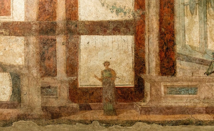  Fresco Detail of a human figure Baths of Caracalla.