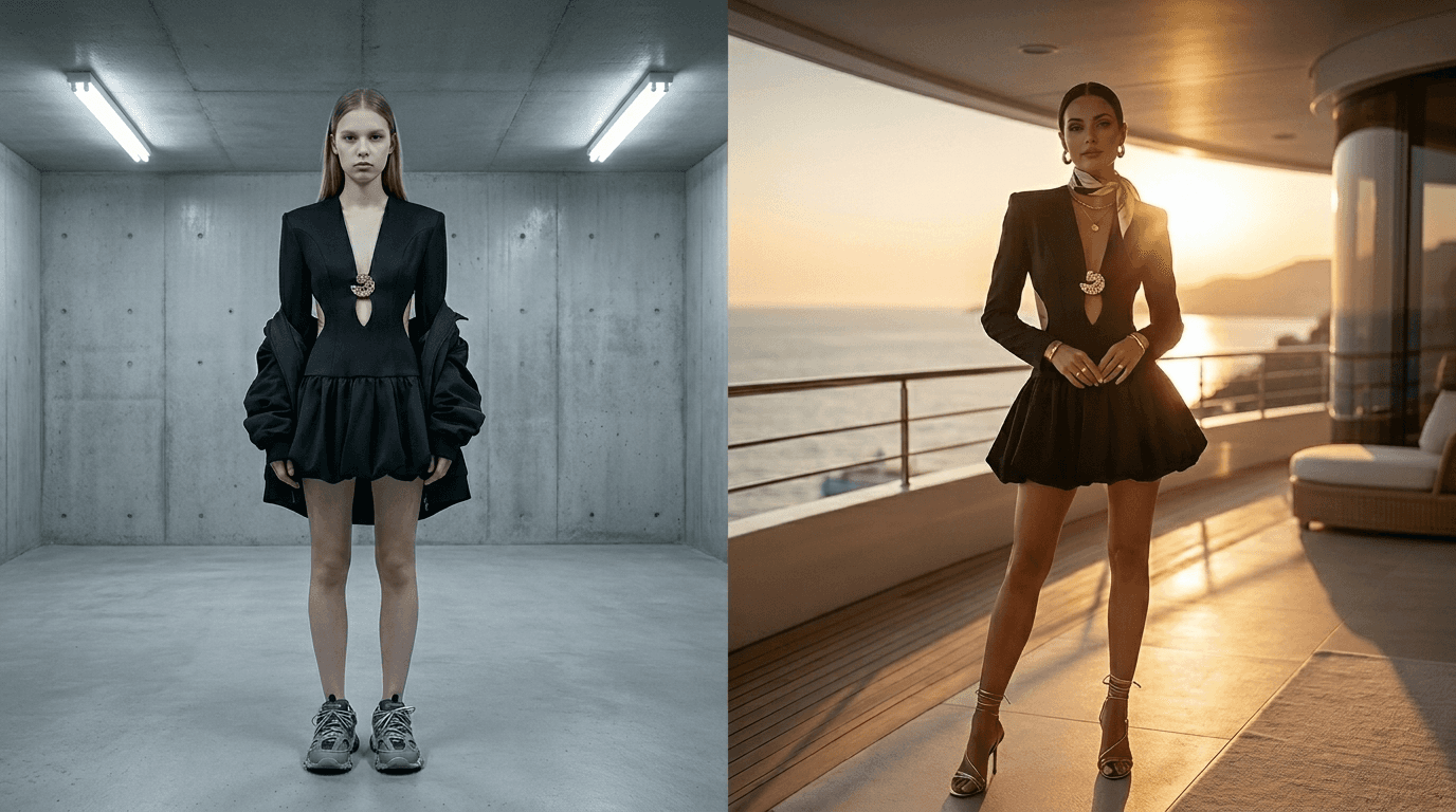 ai model photography, ai editorial shoot