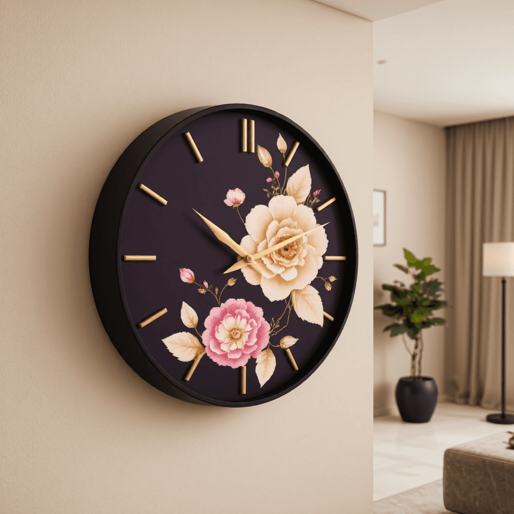 product photography of decorative wall clock