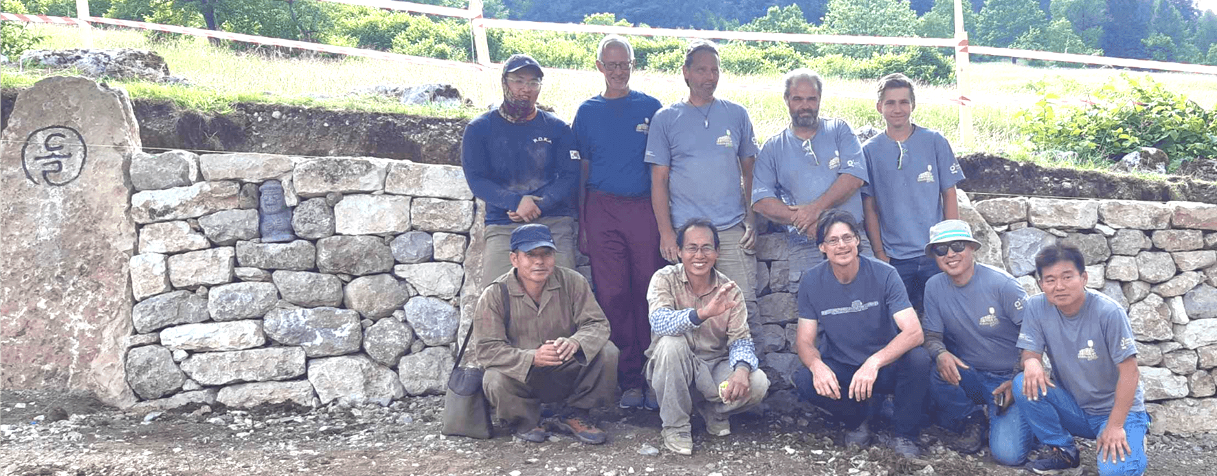 Gruppenfoto Trockensteimauer Bewerb Foto von Rainer Vogler