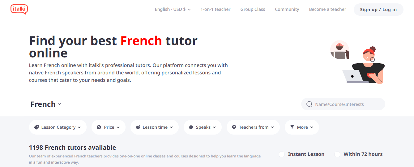  italki French Tutors&nbsp;&nbsp;