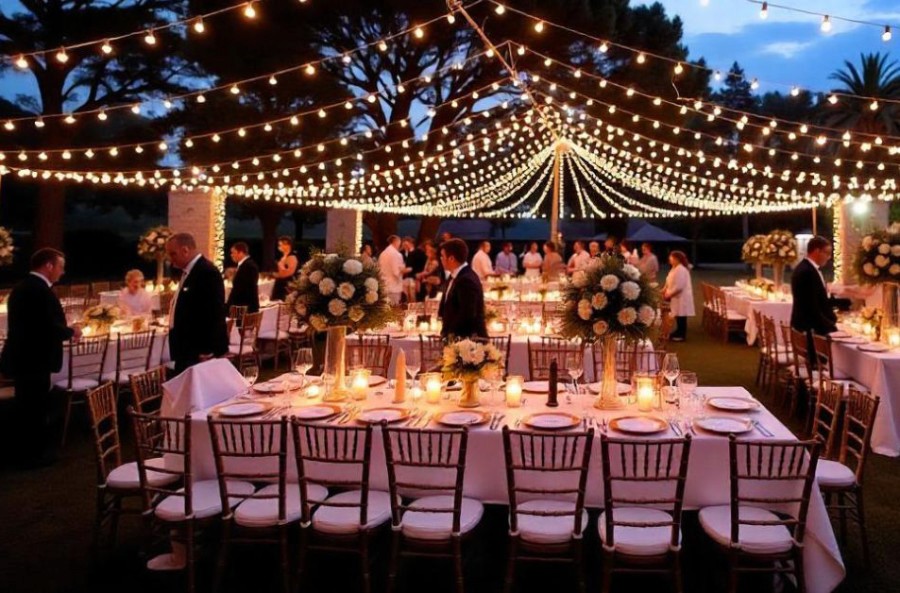 Outdoor eventing reception.