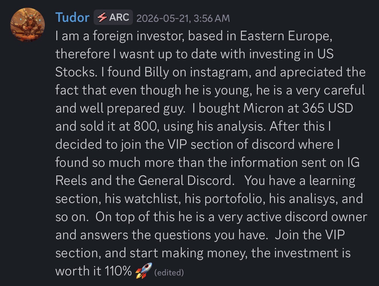 Member review by Tudor