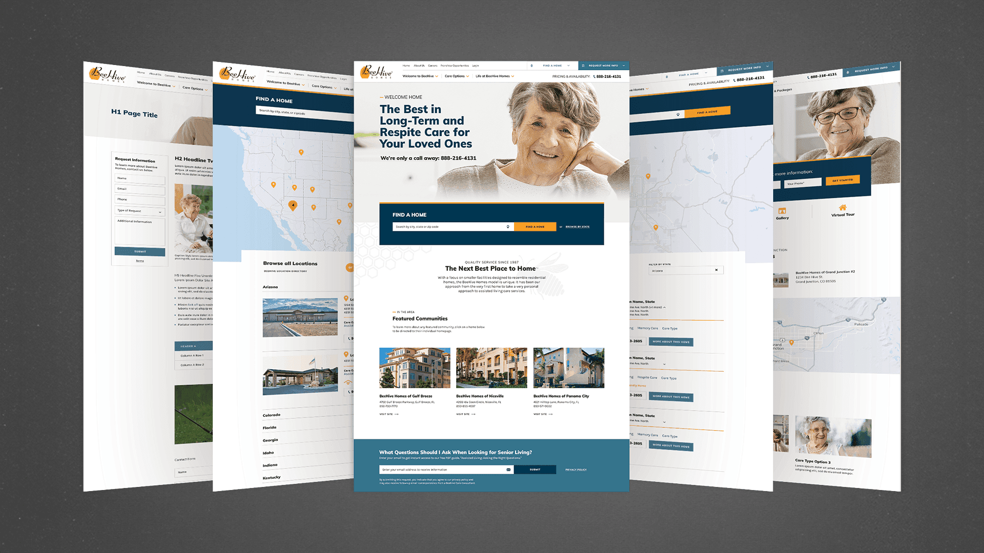 Beehive Senior Homes Website for Beehive Homes