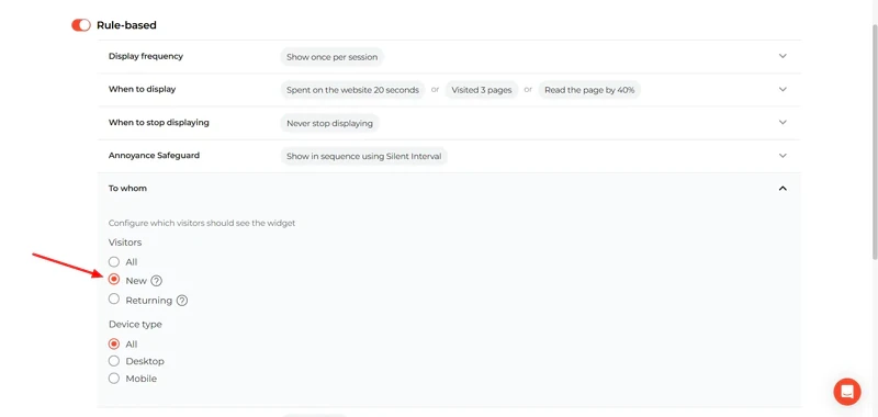 claspo-timer-template-new-visitors-targeting