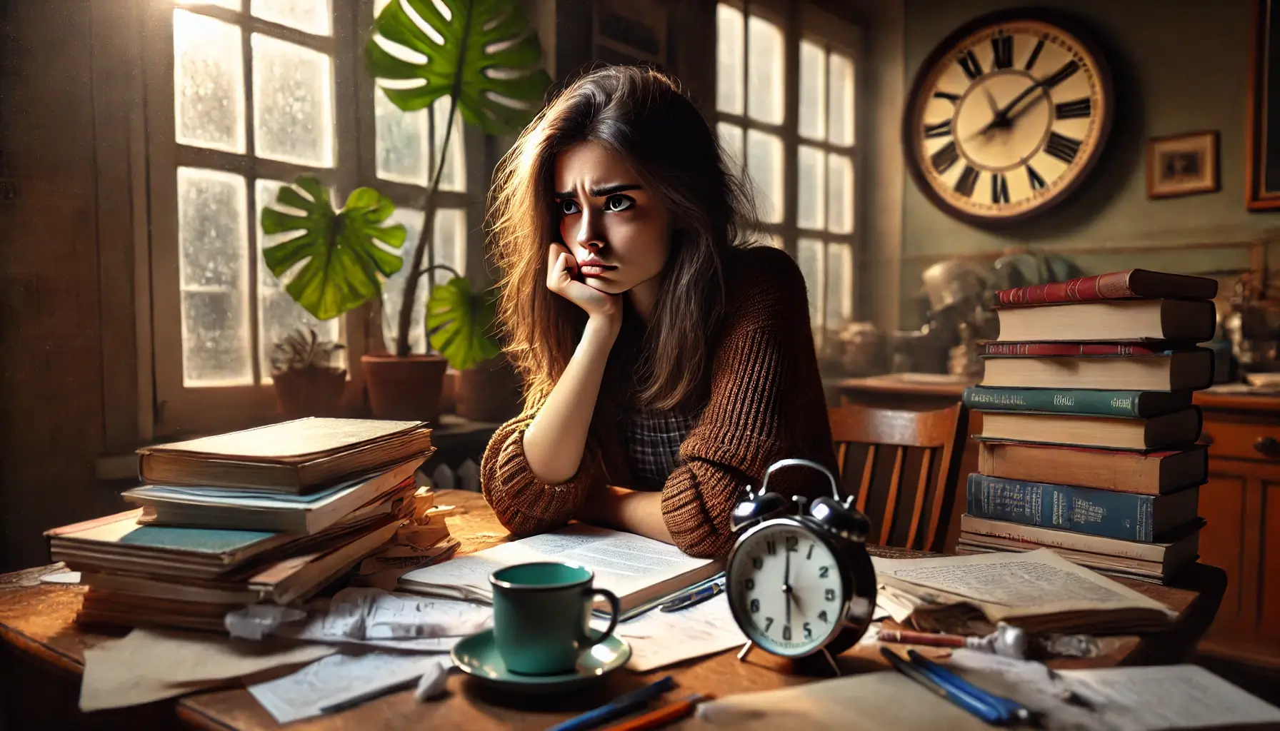 una chica impaciente esperando a que salga la nota de corte