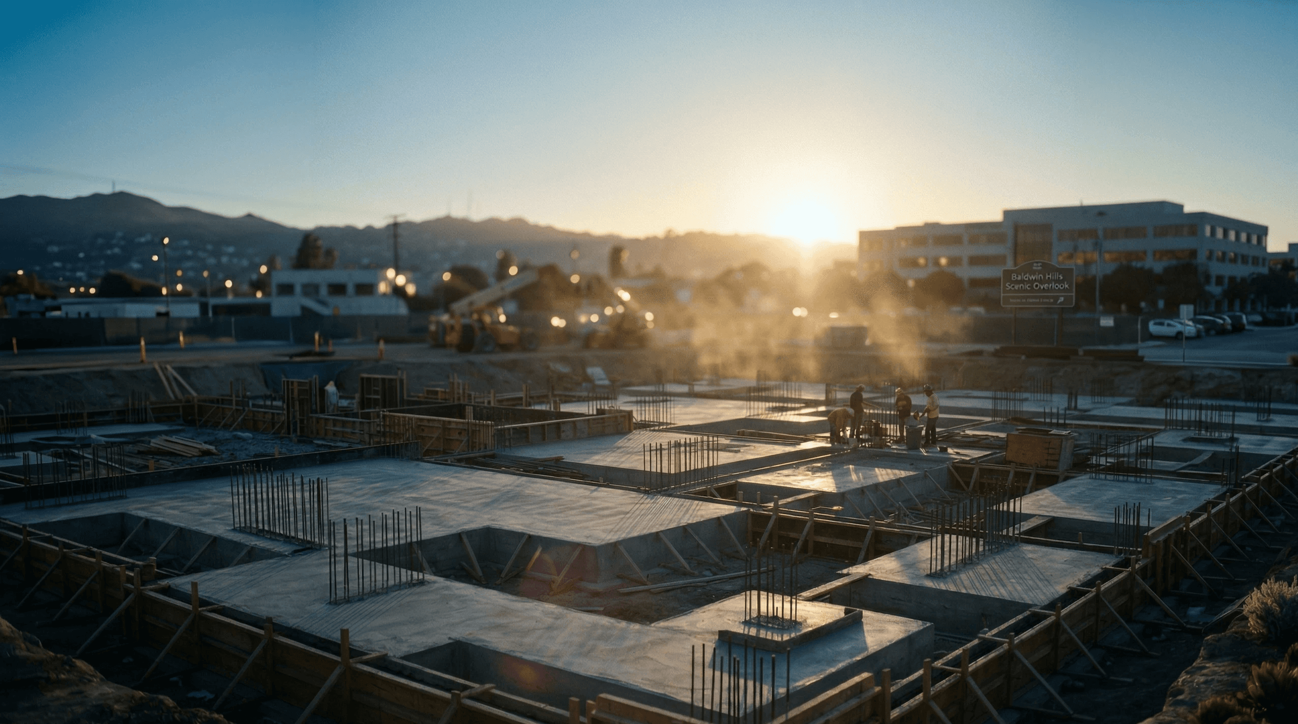 Modern architecture with staircase and walls of a building