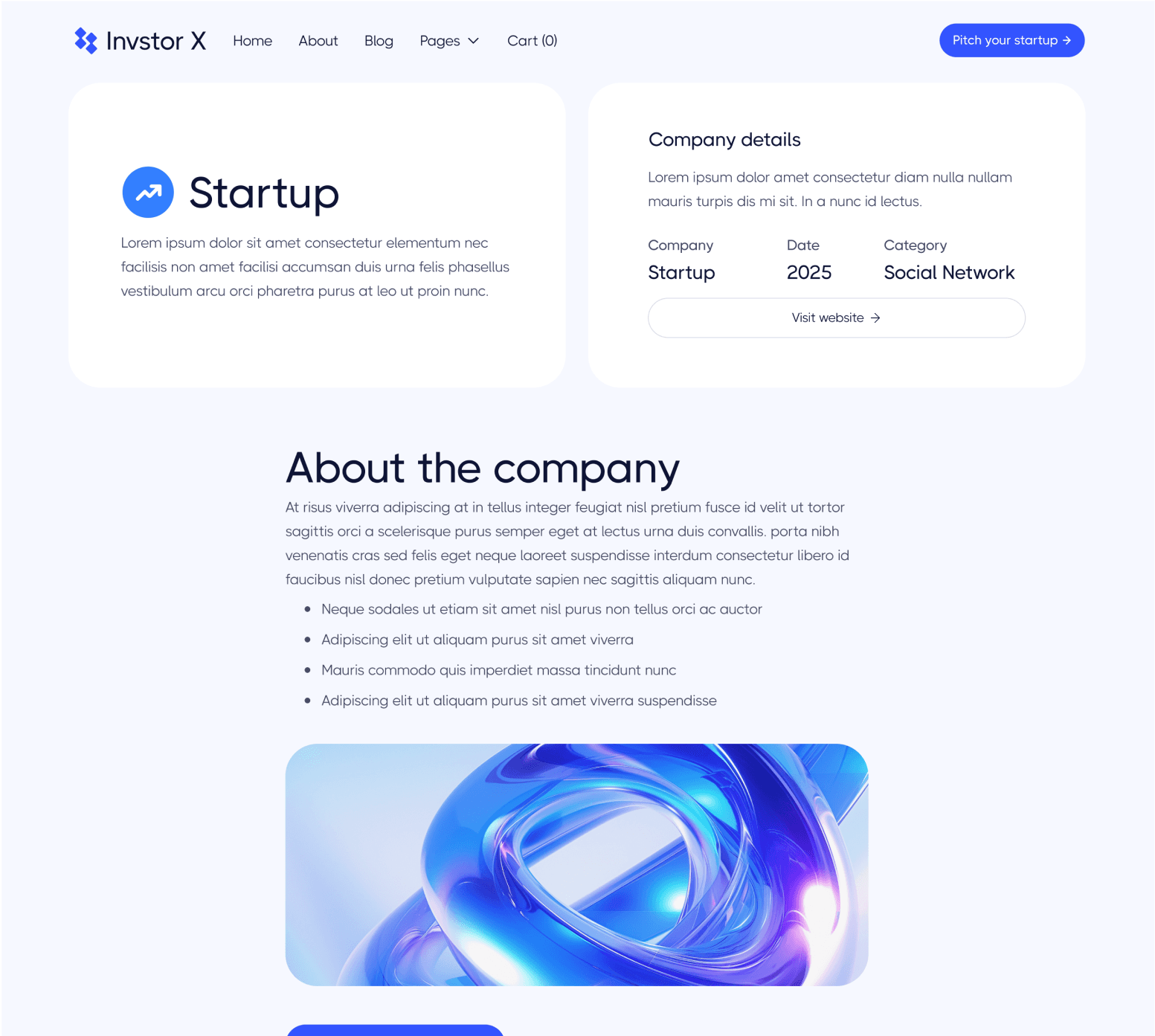 Invstor X - Portfolio Single Page - Investment Firm Framer Template