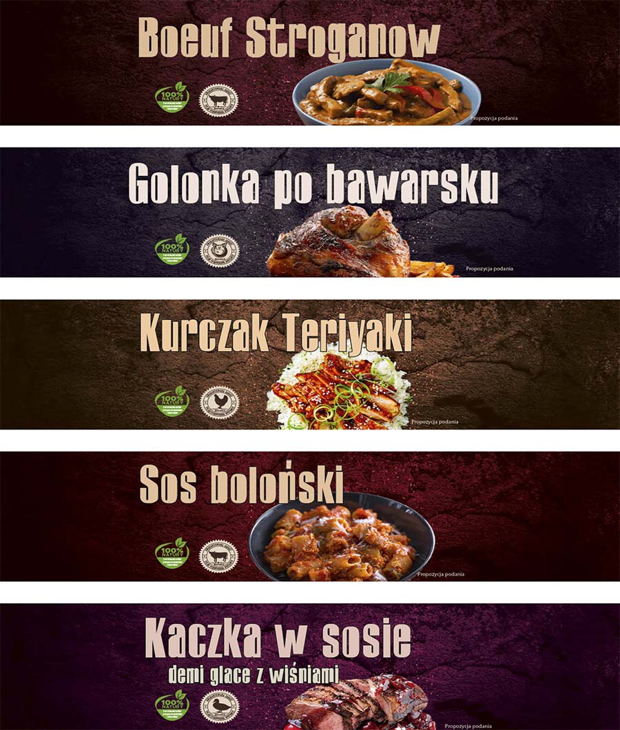 Rows of colorful packaging labels for "Pucha Drwala" 