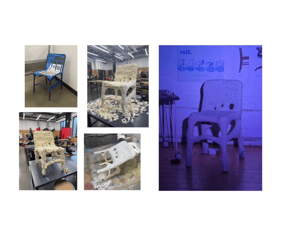 Modern building facade with 'vesty' logo and website URL in white on dark panels