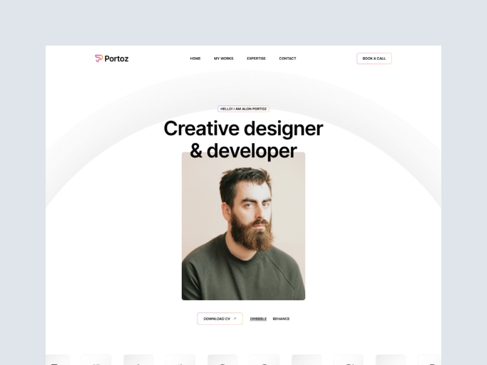 Portoz — 极简作品集网站设计灵感