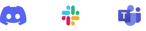 Discord, Slack and Microsoft Teams logo