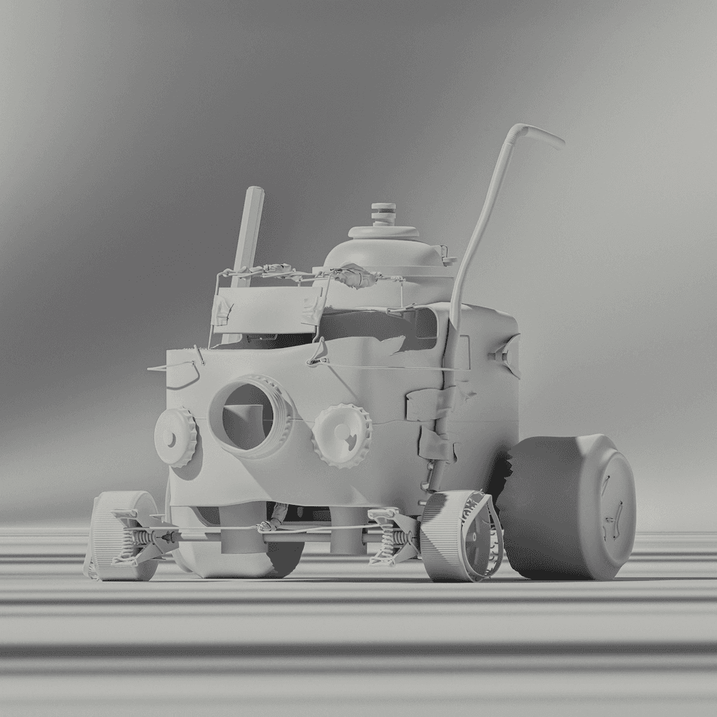 Toy Car Clay Render