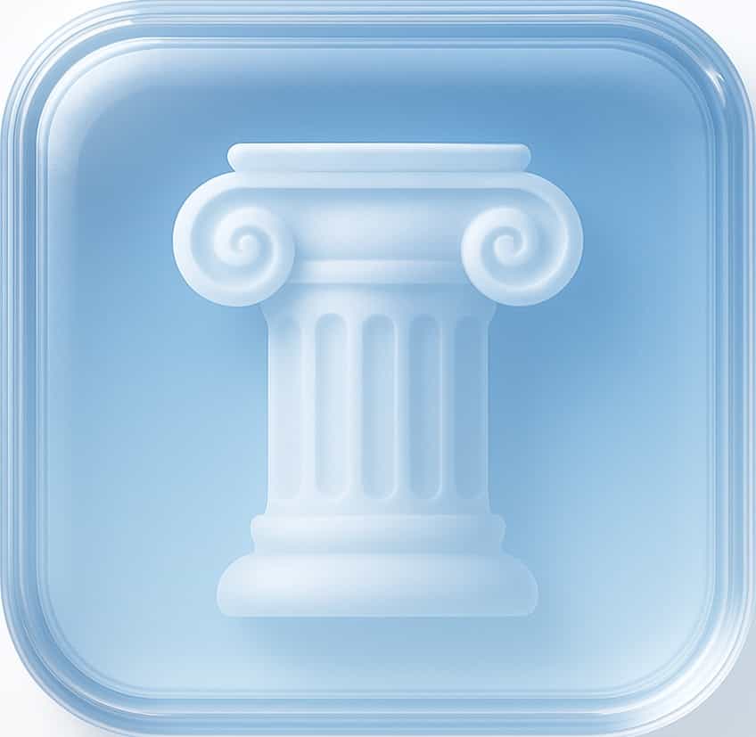 Nature-themed illustration with sun, clouds, and green leaves on a blue background.