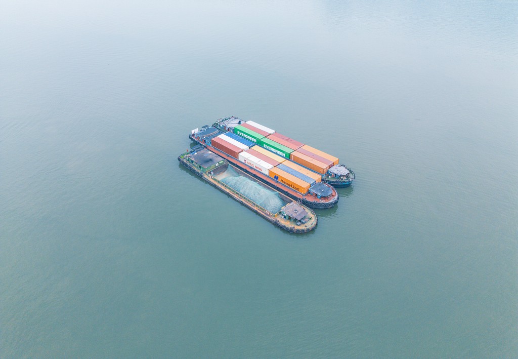 a large boat floating on top of a large body of water