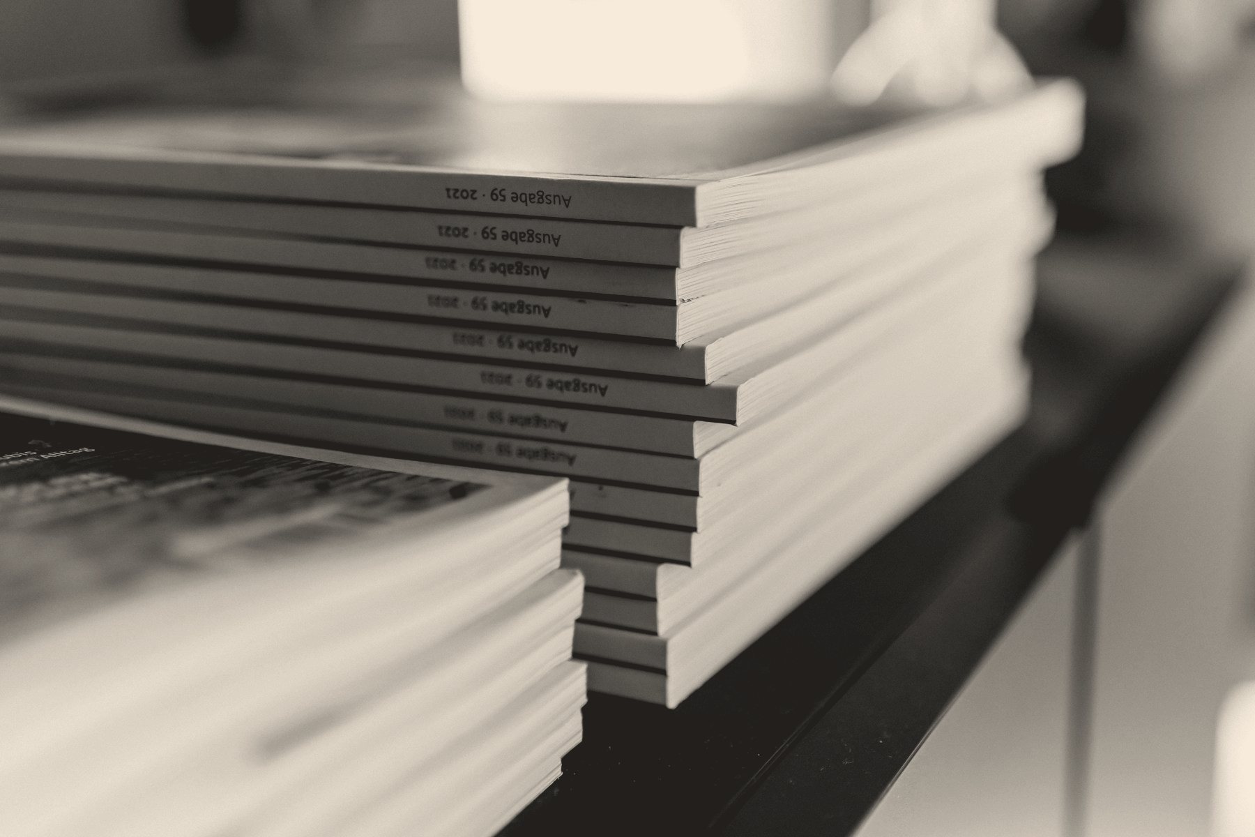 Stacks of printed paper