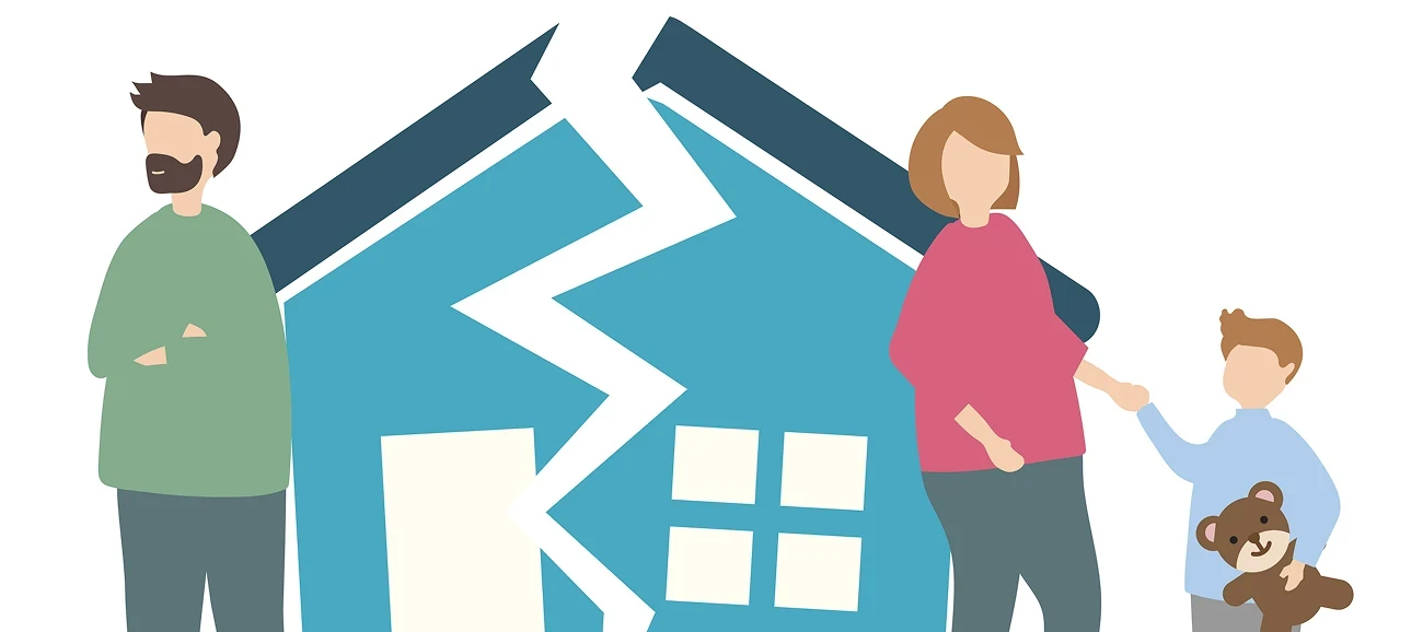 Illustratiojn d'une séparation de bien