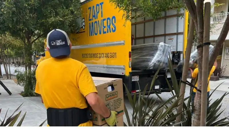 Zapt movers crew loading a truck