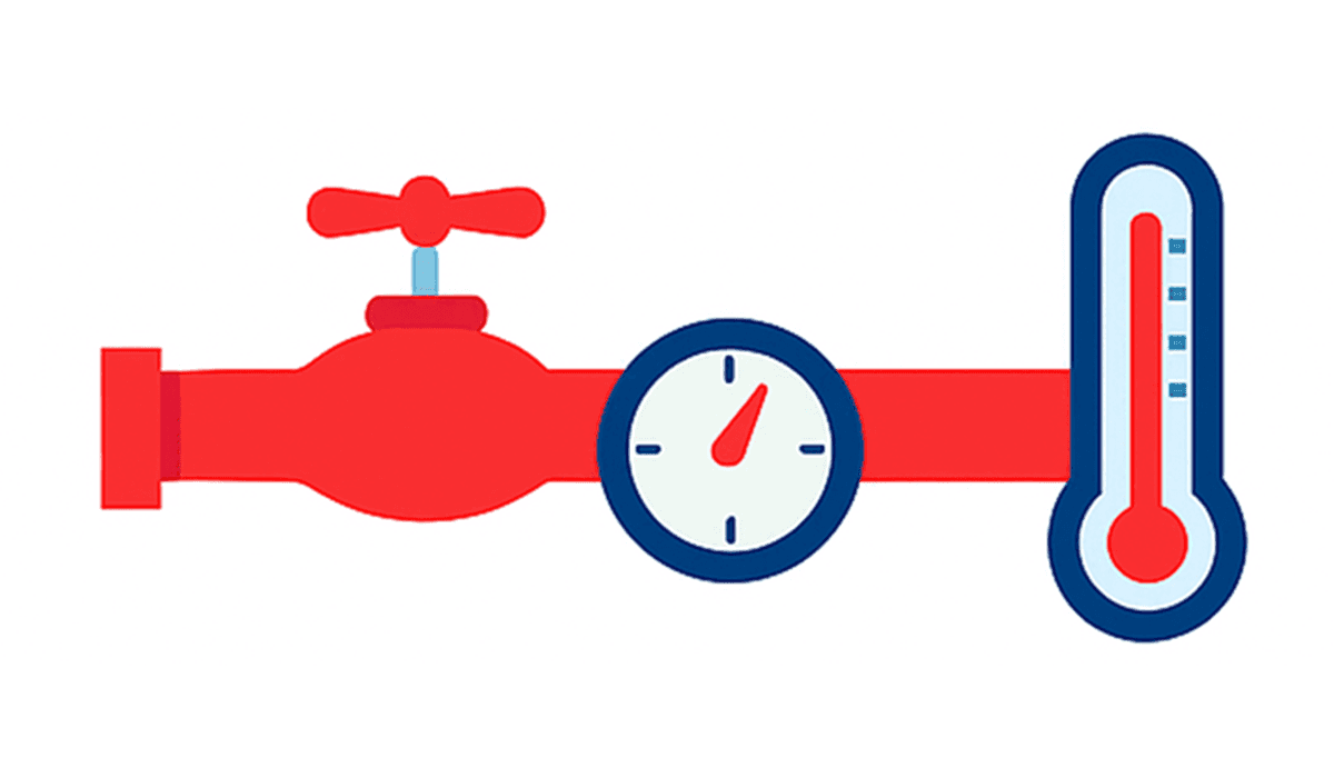 graphic of tap and temperature guage