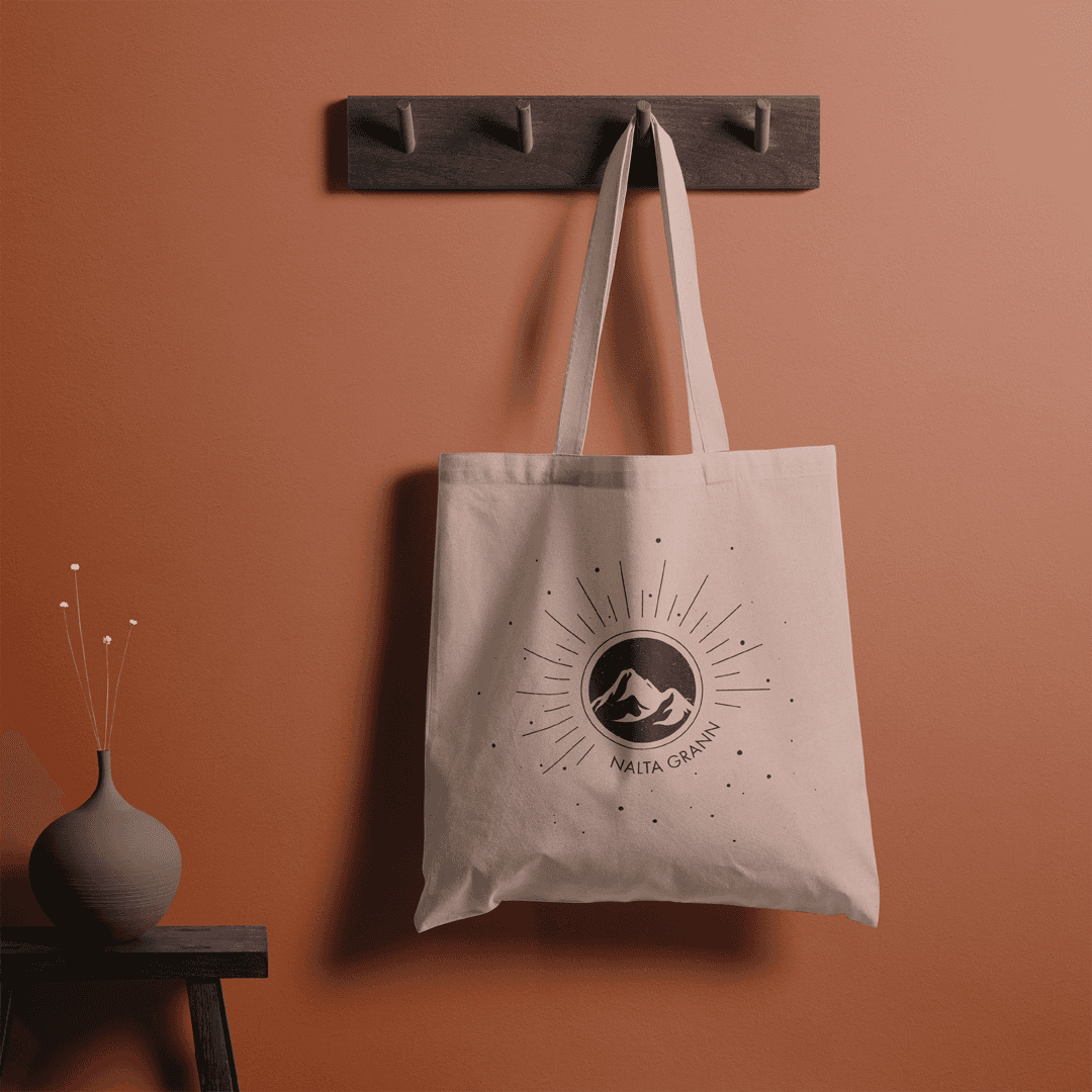 Logo design on a tote bag