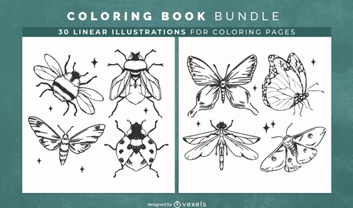 animal coloring book page design