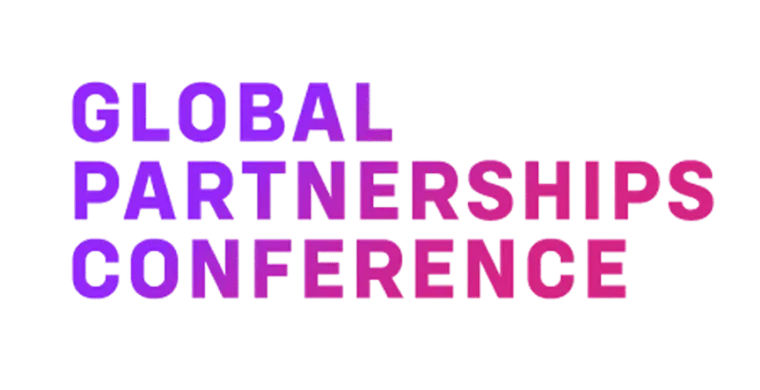 Logo of Global Partnerships Conference, client of Creative Kin podcast studio based at Royal Arsenal, 17 mins from Canning Town E16