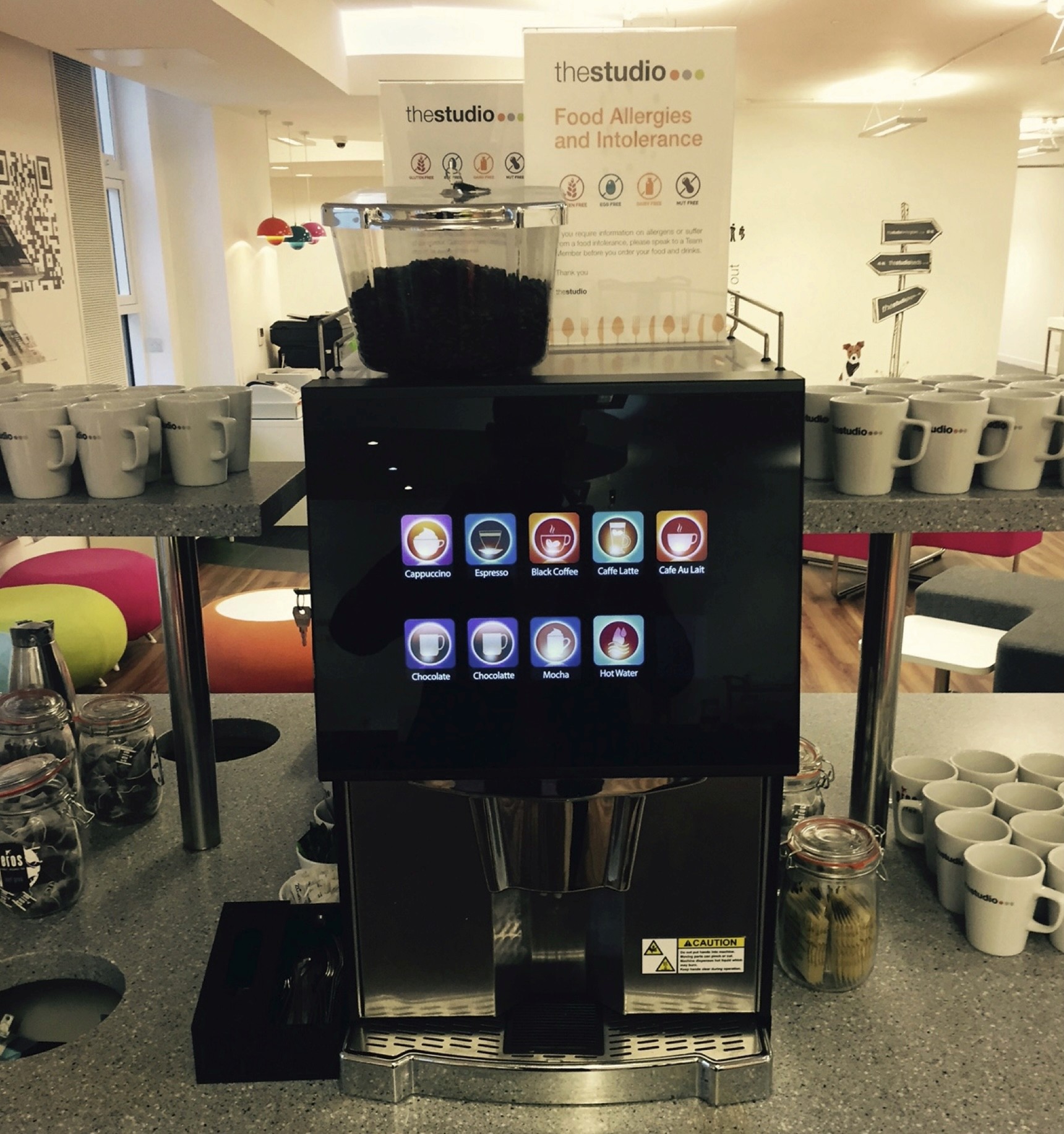 Self-service coffee machine