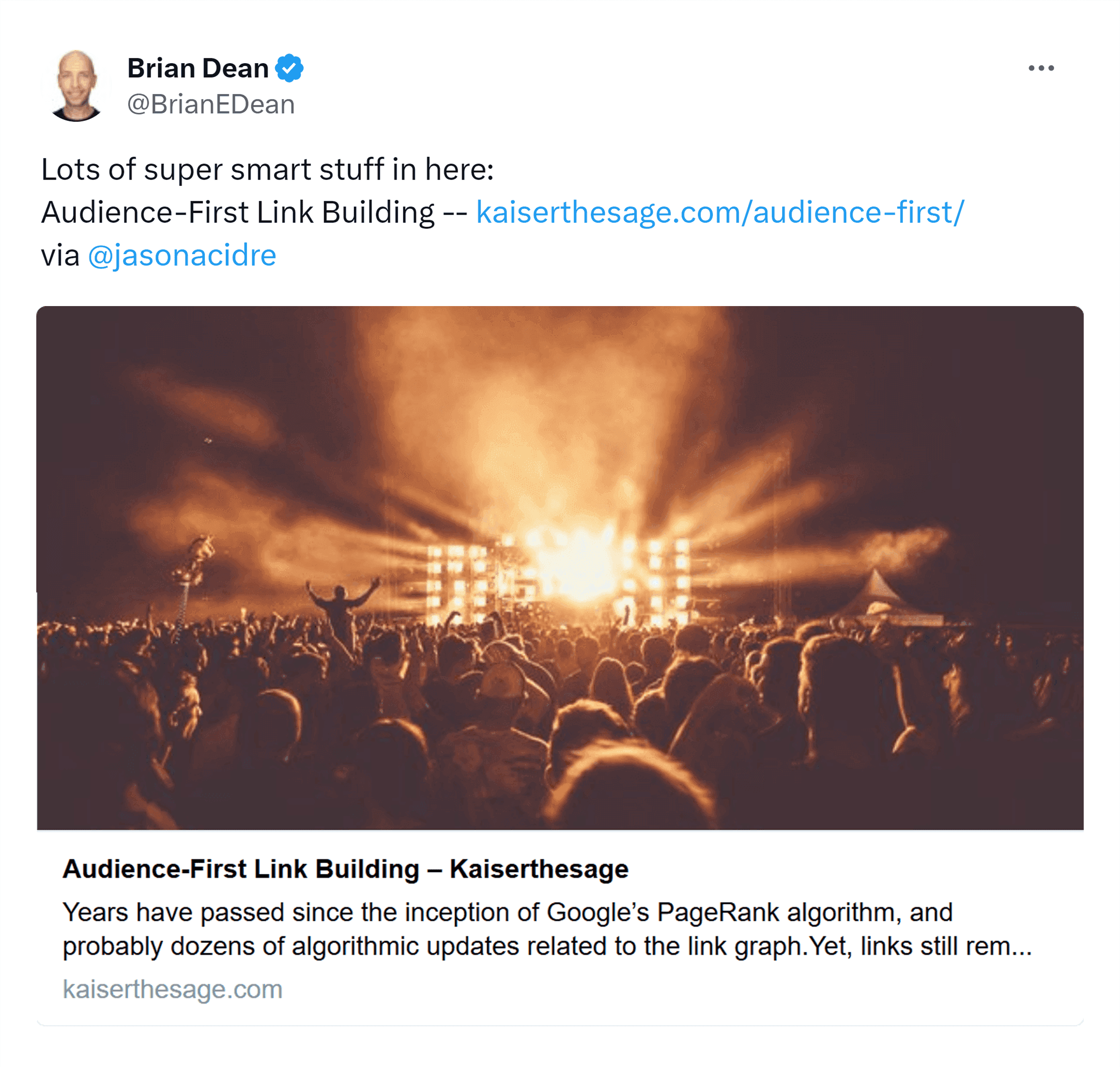 X – Brian Dean status – First link building